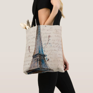 Destinations Letters From The Eiffel Tower Tote Bag