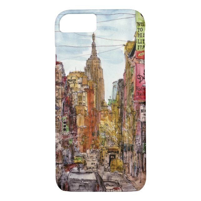 Destinations | New York City View of Little Italy Case-Mate iPhone Case (Back)