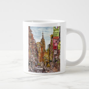 Destinations   New York City View of Little Italy Large Coffee Mug