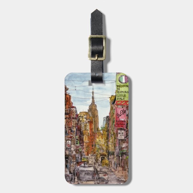 Destinations | New York City View of Little Italy Luggage Tag (Front Vertical)
