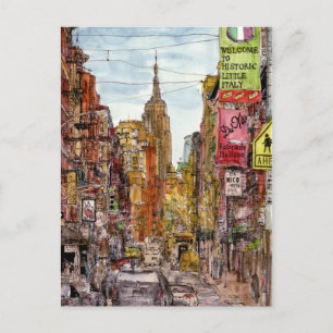 Destinations   New York City View of Little Italy Postcard