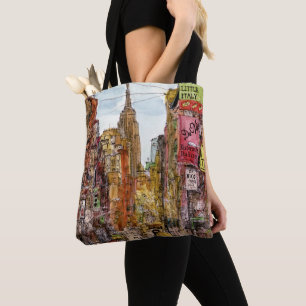 Destinations New York City View of Little Italy Tote Bag