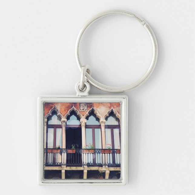 Destinations | Rustic Venice Building Key Ring (Front)