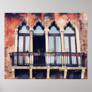 Destinations   Rustic Venice Building Poster