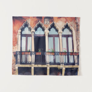 Destinations   Rustic Venice Building Tapestry