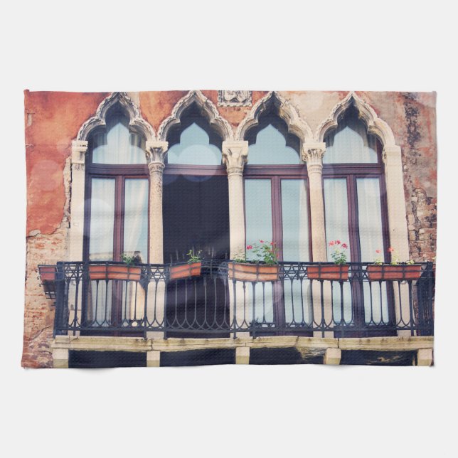 Destinations | Rustic Venice Building Tea Towel (Horizontal)