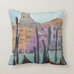 Destinations | Two Gondolas in Venice Sketch Cushion<br><div class="desc">A charming sketch of a Venetian waterway painted with bright watercolors by the brilliant Samuel Dixon. The artist immersed themselves in the beautiful surroundings of Venice to create this eye-catching piece. It seems the artist may have been out in a gondola while creating this piece because of the distance between...</div>