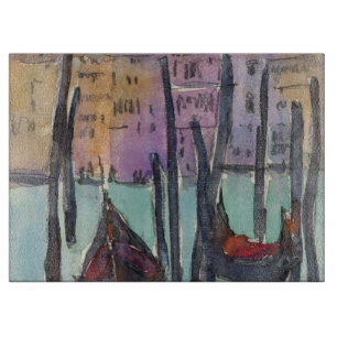 Destinations Two Gondolas in Venice Sketch Cutting Board