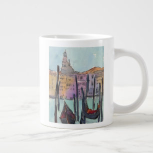 Destinations   Two Gondolas in Venice Sketch Large Coffee Mug