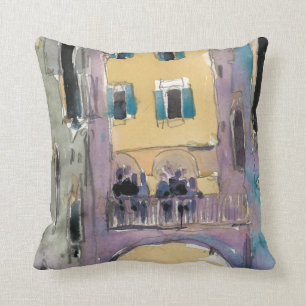 Destinations   Venice Canal Bridge View Cushion