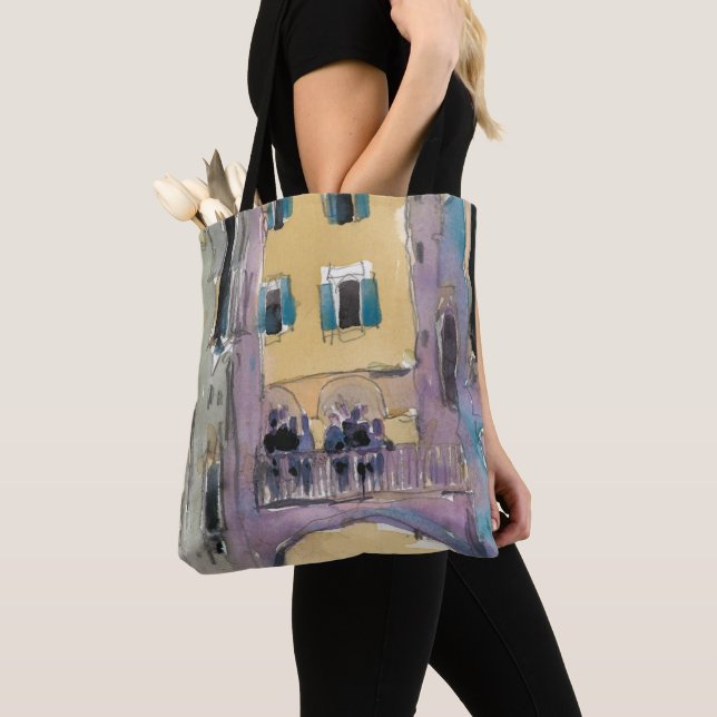 Destinations | Venice Canal Bridge View Tote Bag (Close Up)