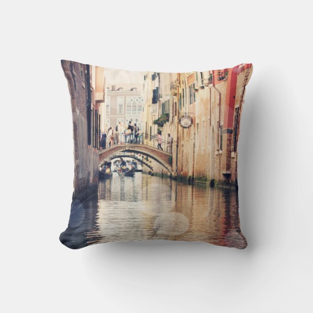 Destinations | Venice Gondolas Photograph Cushion (Front)