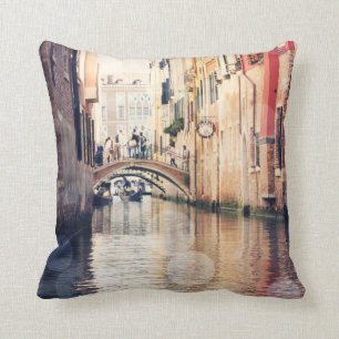 Destinations Venice Gondolas Photograph Cushion