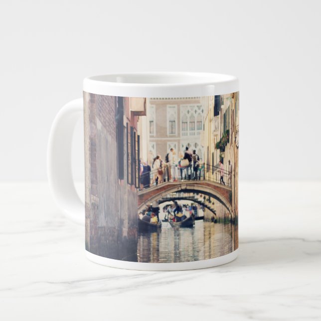 Destinations | Venice Gondolas Photograph Large Coffee Mug (Front Left)