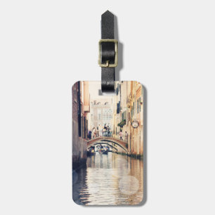 Destinations Venice Gondolas Photograph Luggage Tag