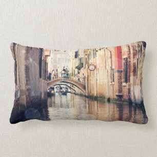 Destinations Venice Gondolas Photograph Lumbar Cushion