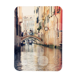 Destinations Venice Gondolas Photograph Magnet