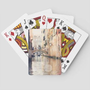 Destinations Venice Gondolas Photograph Playing Cards