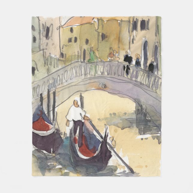 Destinations | Venice Plein Air Gondola Ride Fleece Blanket (Front)