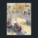 Destinations | Venice Plein Air Gondola Ride Postcard<br><div class="desc">A beautiful Venetian waterway sketch by the talented Samuel Dixon. This spectacular piece of artwork is brought to you by World Art Group found on the Best Art Collection store right here on Zazzle. With stokes of watercolor Dixon was able to bring this remarkable Venetian scene to life. Look as...</div>
