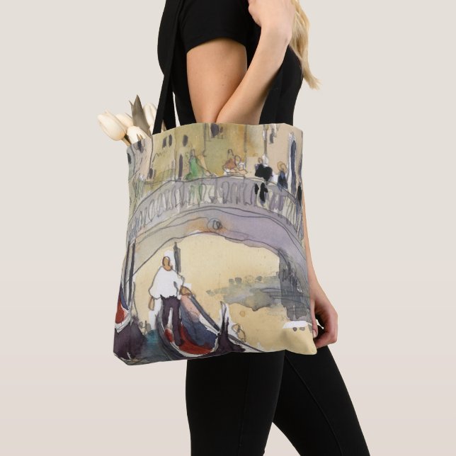 Destinations | Venice Plein Air Gondola Ride Tote Bag (Close Up)