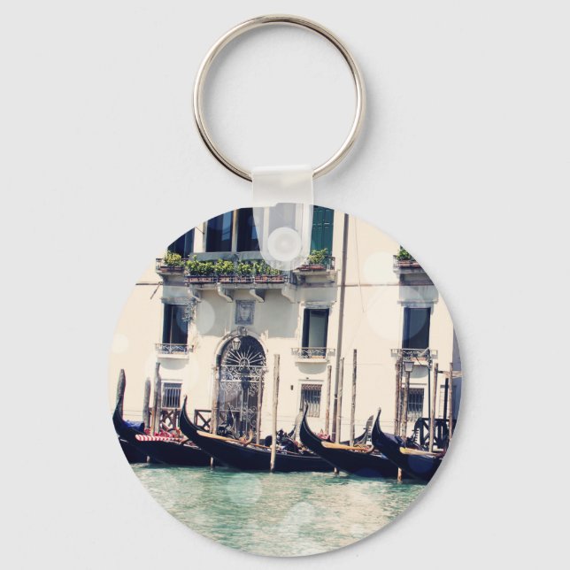 Destinations | Venice Waterfront Photograph Key Ring (Front)