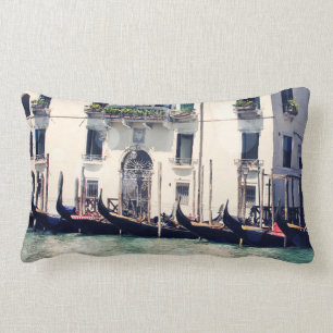 Destinations Venice Waterfront Photograph Lumbar Cushion