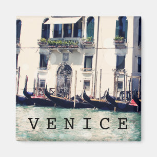 Destinations   Venice Waterfront Photograph Magnet