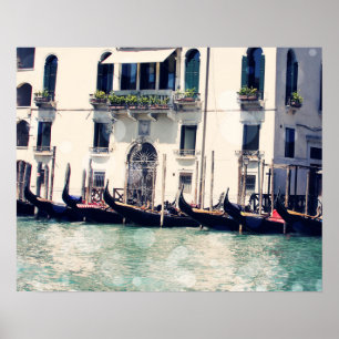 Destinations Venice Waterfront Photograph Poster