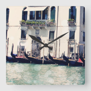 Destinations   Venice Waterfront Photograph Square Wall Clock