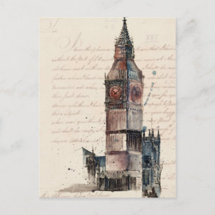 Destinations   Vintage Letters From Big Ben Postcard