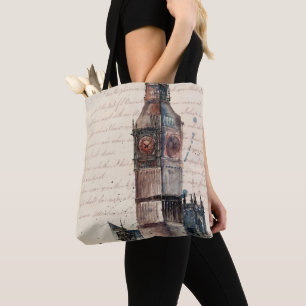 Destinations   Vintage Letters From Big Ben Tote Bag