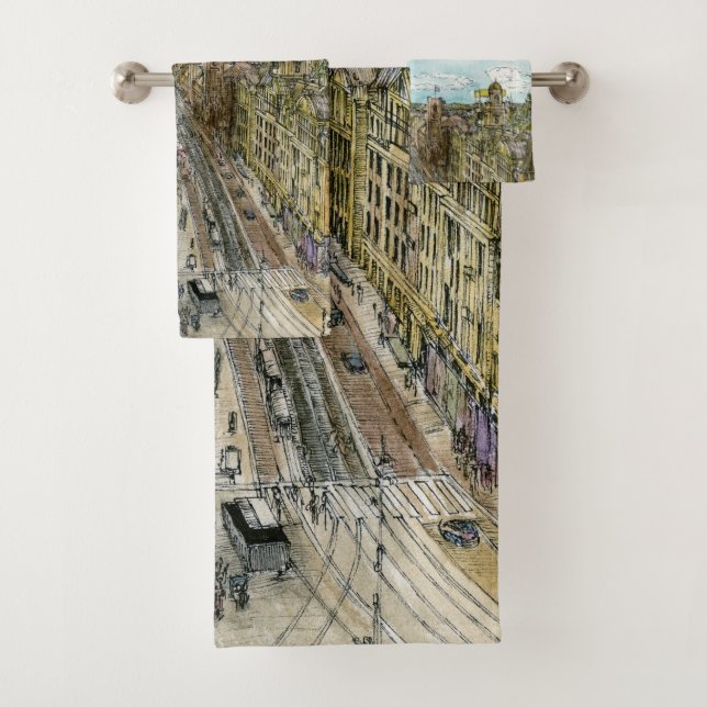 Destinations | Watercolor European Swing Ride Bath Towel Set (Insitu)