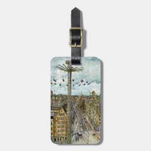 Destinations   Watercolor European Swing Ride Luggage Tag