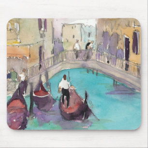 Destinations   Watercolor Venice Gondola Ride Mouse Mat