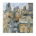 Destinations | Watercolor Vintage London Street Tile<br><div class="desc">Jump into the heart of London with this watercolor and ink design brought to you by World Art Group and created by the talented artist, Melissa Wang. Let the cool tones captivate you in this exquisite piece of art with intensified detail set in a London Street scene. The timeless architecture...</div>
