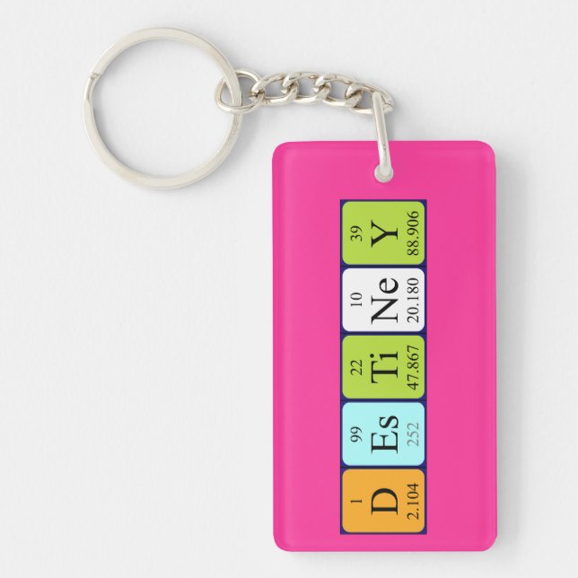Destiney periodic table name keyring (Front)