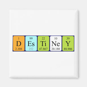 Destiney periodic table name magnet