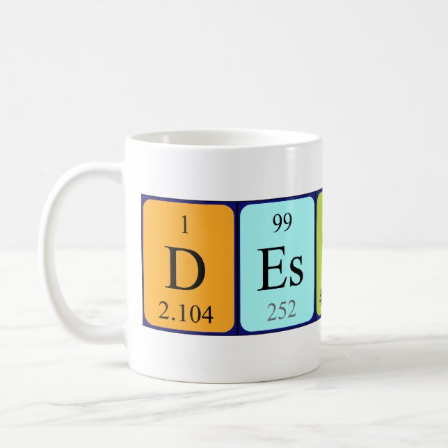 Destiney periodic table name mug (Left)