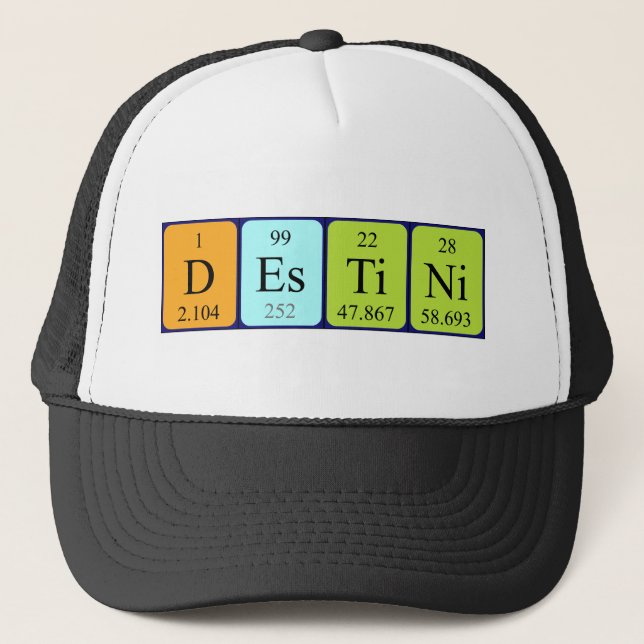 Destini periodic table name hat (Front)