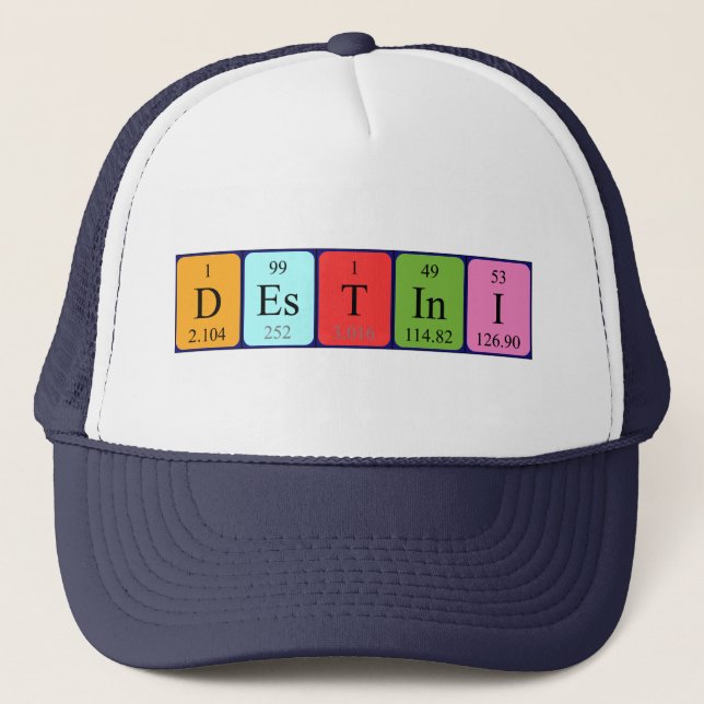 Destini periodic table name hat (Front)