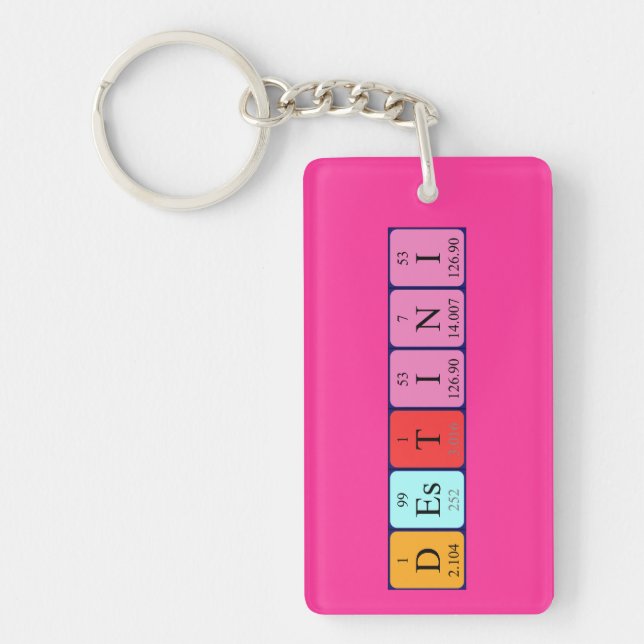 Destini periodic table name keyring (Front)
