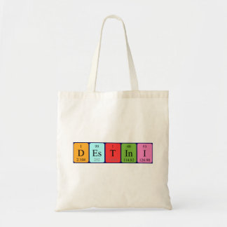 Destini periodic table name tote bag
