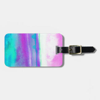 Destiny1.2 Abstract watercolor in pastel and neon Luggage Tag