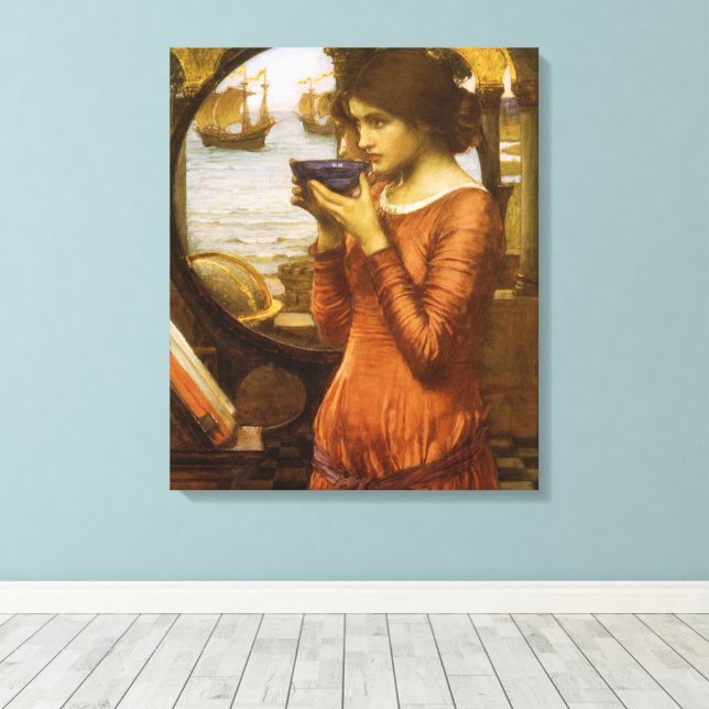 Destiny by John William Waterhouse Canvas Print (Insitu(Wood Floor))