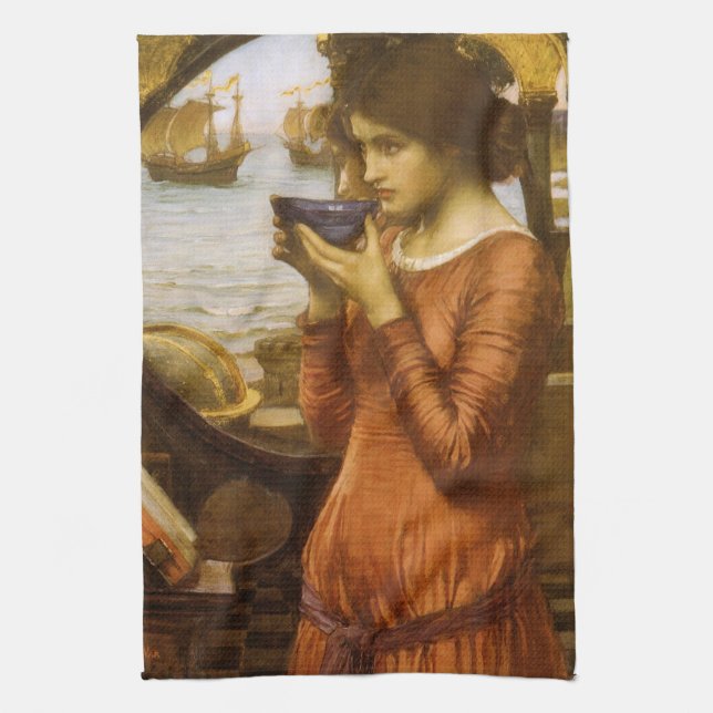Destiny by John William Waterhouse Tea Towel (Vertical)