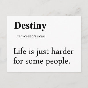 Destiny Definition Postcard