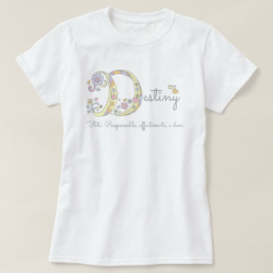 Destiny girls D name meaning monogram tee