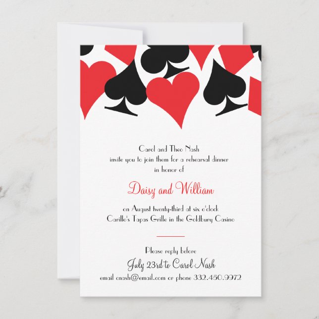 Destiny Las Vegas Rehearsal Dinner Invitation (Front)