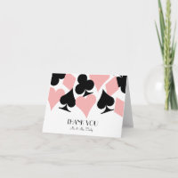 Destiny Las Vegas Thank You Card in White & Pink